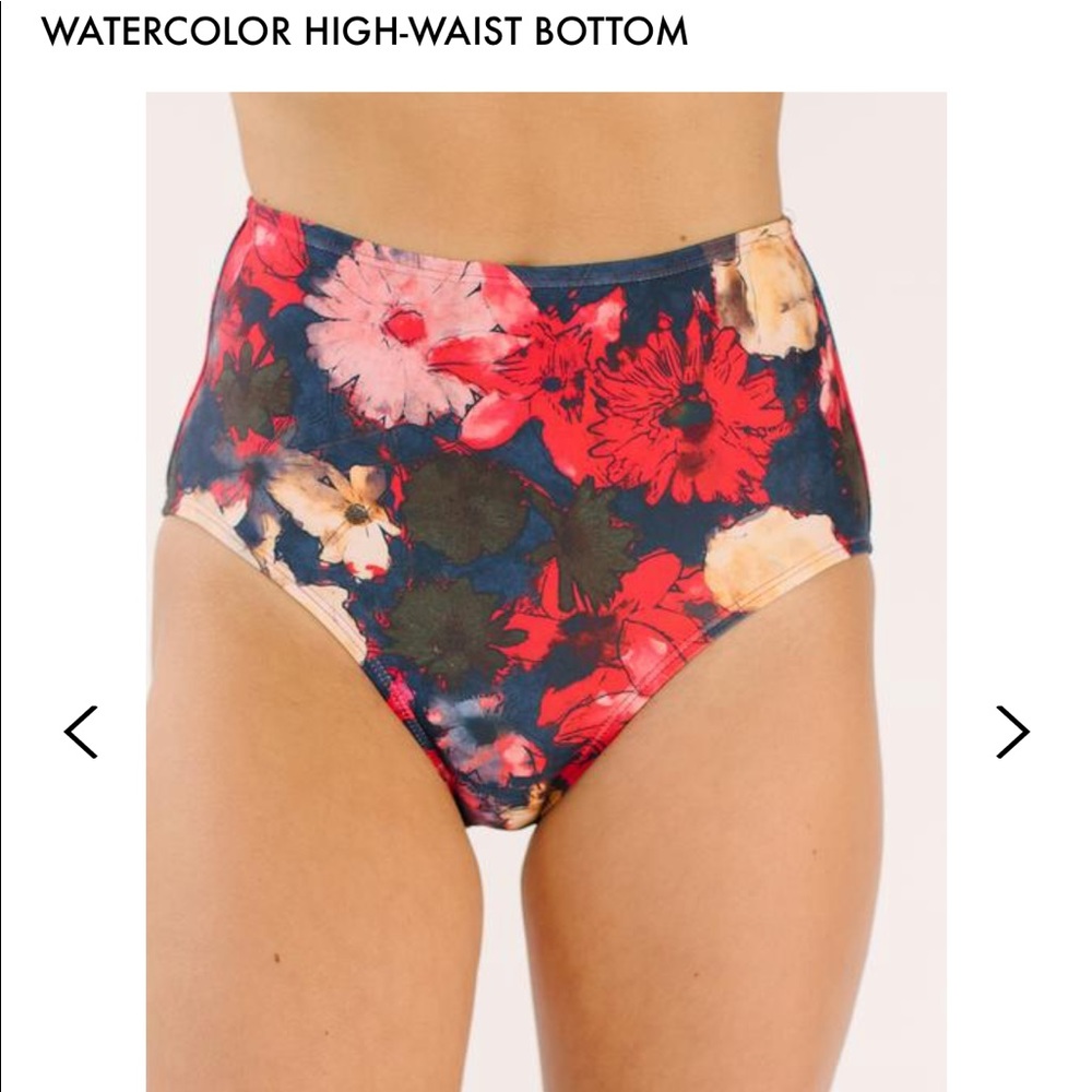 Floral High Waist Swim Bottom